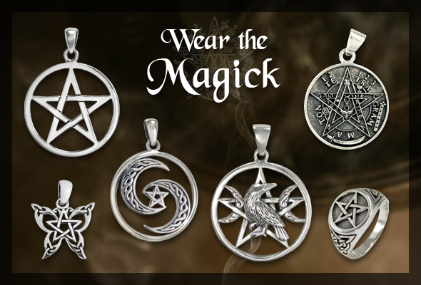 Sterling Silver Pentacle and Pentagram Jewelry for Wiccans and Pagans