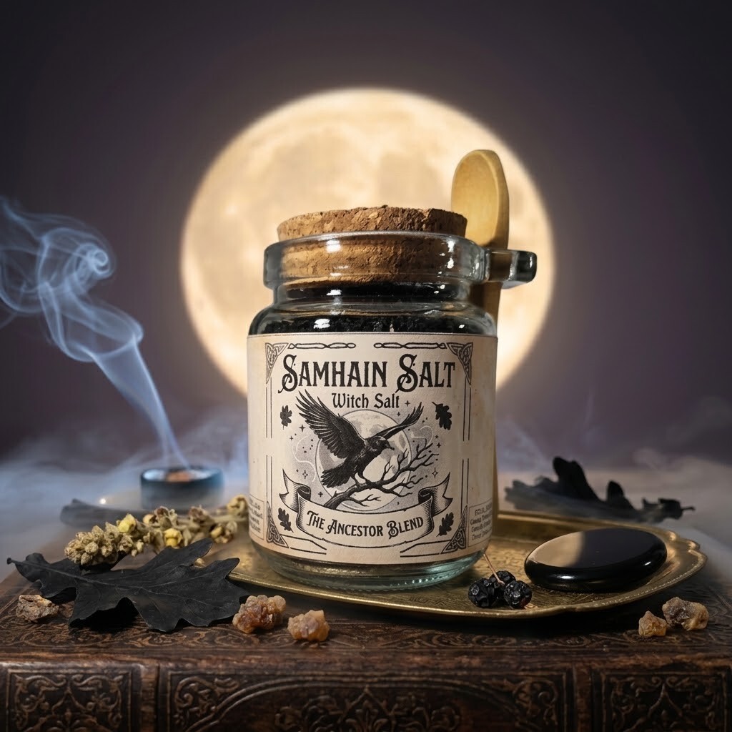Samhain salt a witch store supply for halloween and samhain wiccan rituals to contact spirits